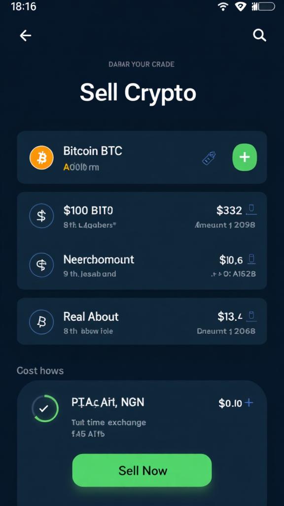 Sell Crypto — FirstFlip app screen