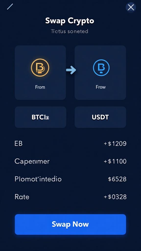Crypto Swap — FirstFlip app screen